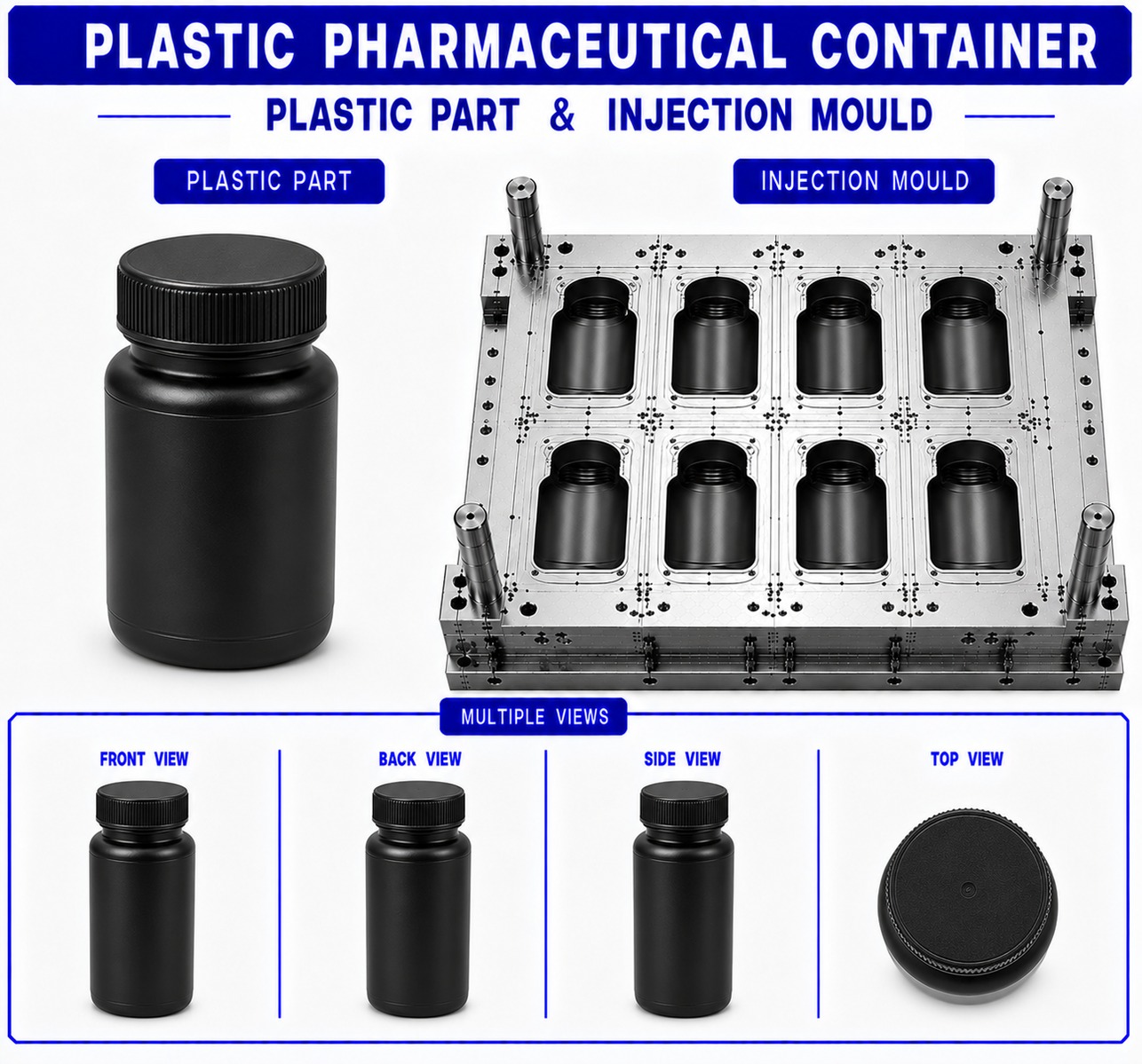 Plastic Pharmaceutical Container Mould and Moulding Service
